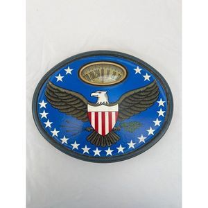 Vintage Counselor Floor Scale Oval Shape Lieutenant Colonel War Eagle 300lbs USA